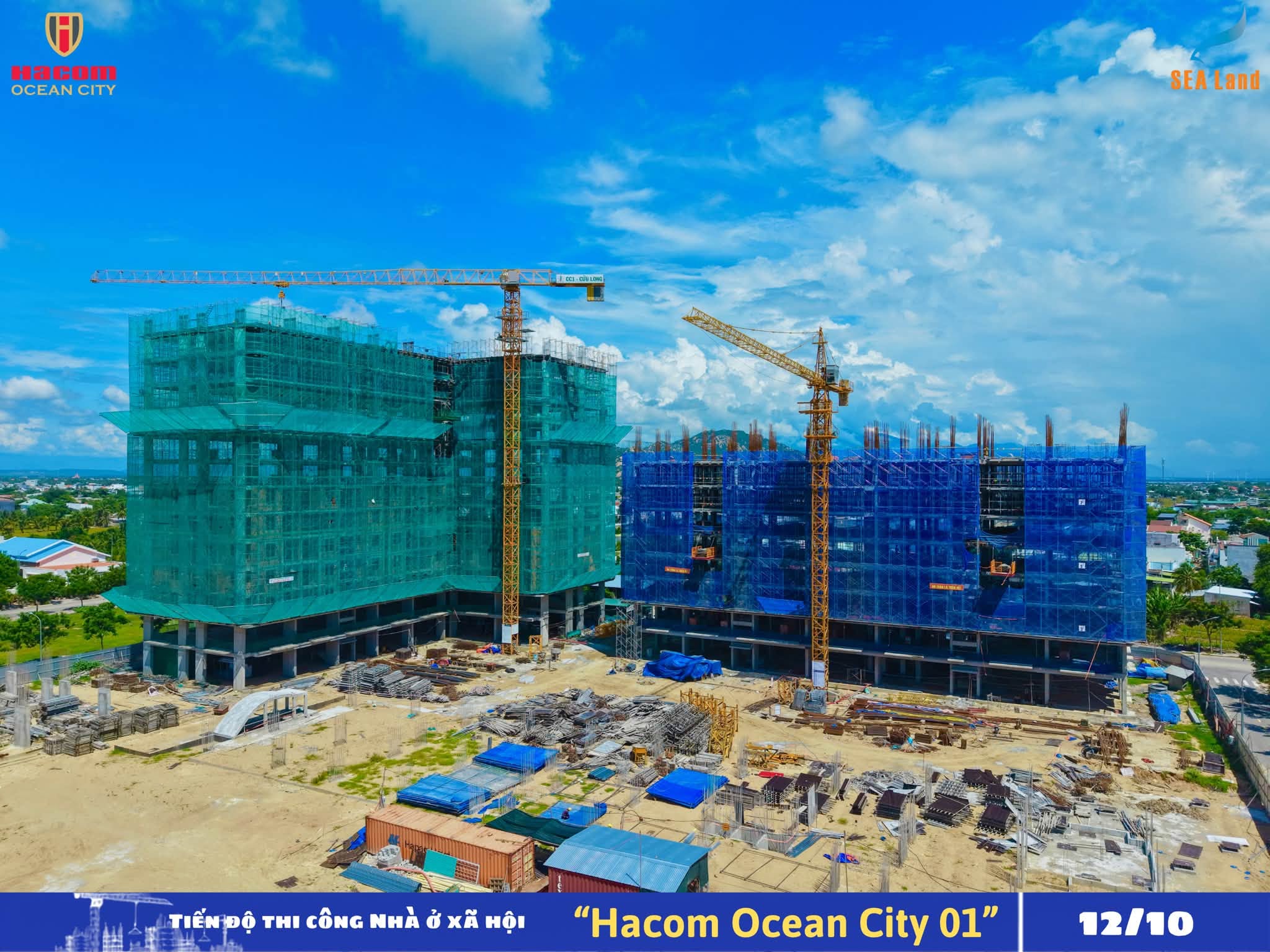 Hacom Ocean City 01 đẩy nhanh tiến độ xây nhà ở xã hội ven biển Bình Sơn