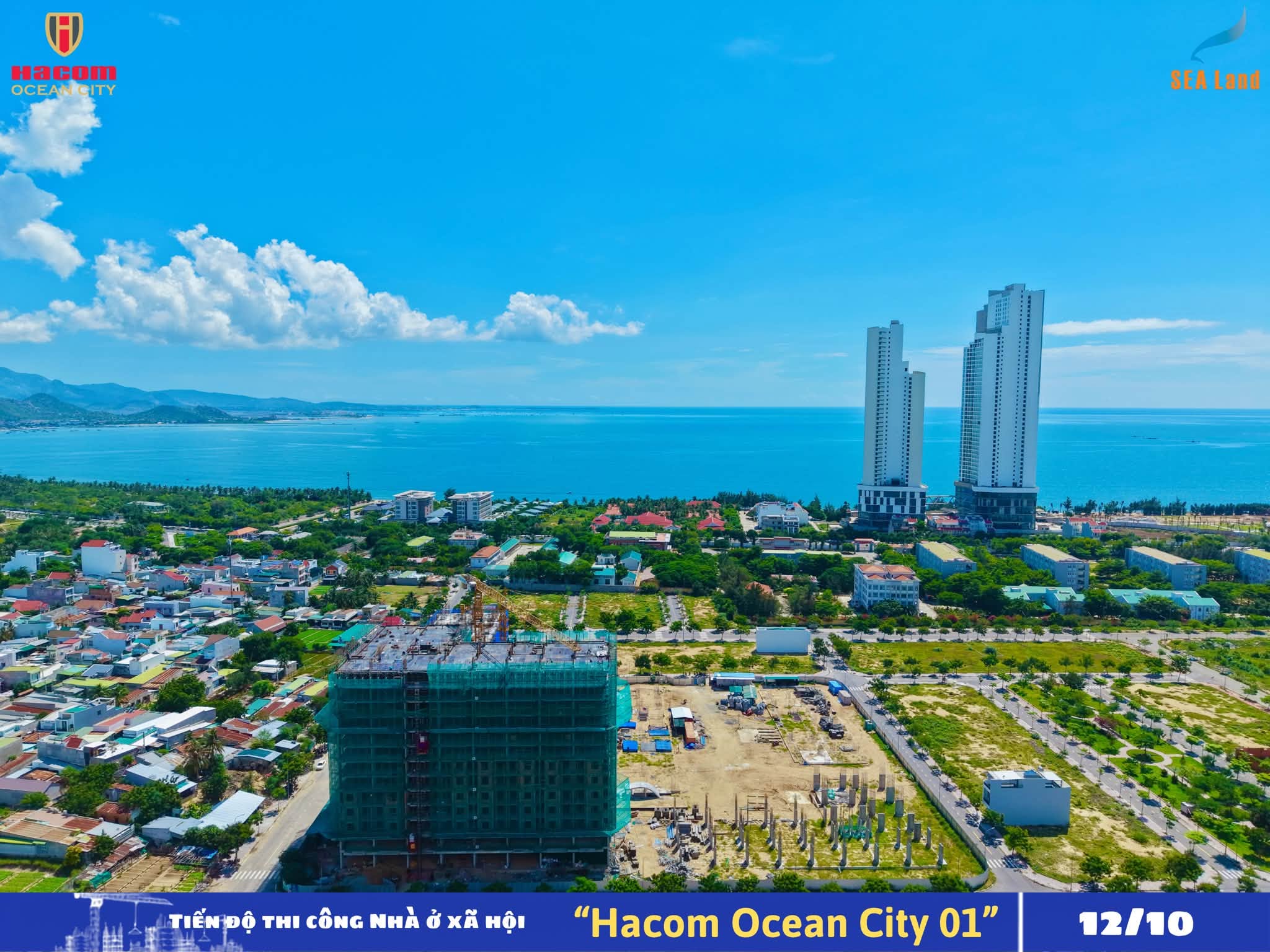Hacom Ocean City 01 đẩy nhanh tiến độ xây nhà ở xã hội ven biển Bình Sơn